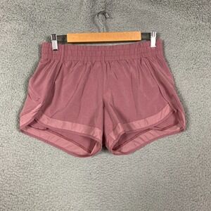 Athleta Mesh Racer Run Shorts Women's Small S Pink Mid Rise 4"